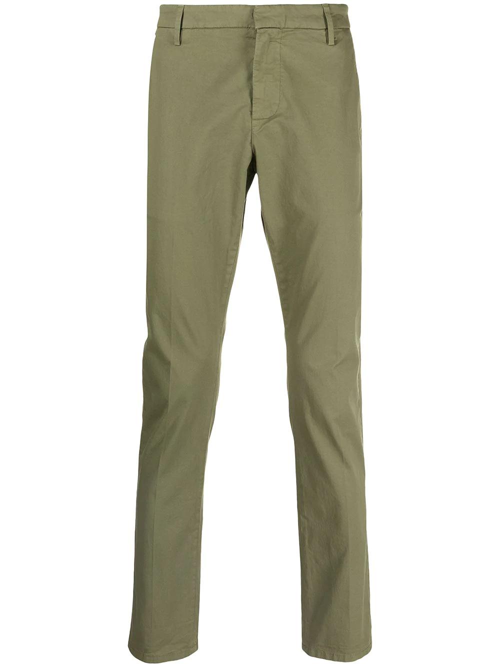 slim-fit cotton trousers by DONDUP