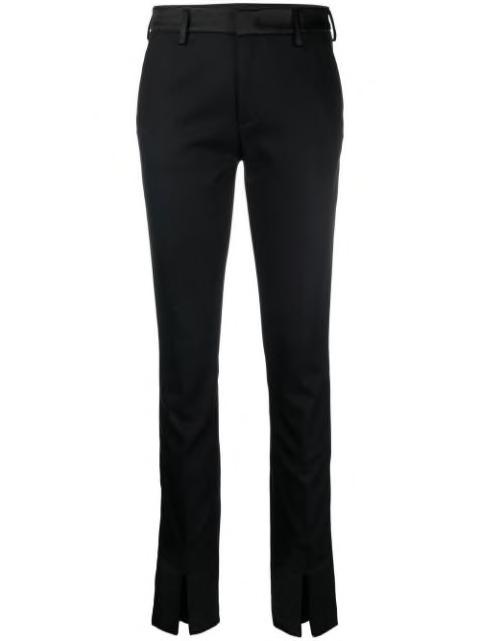 slit-detailed slim-fit trousers by DONDUP