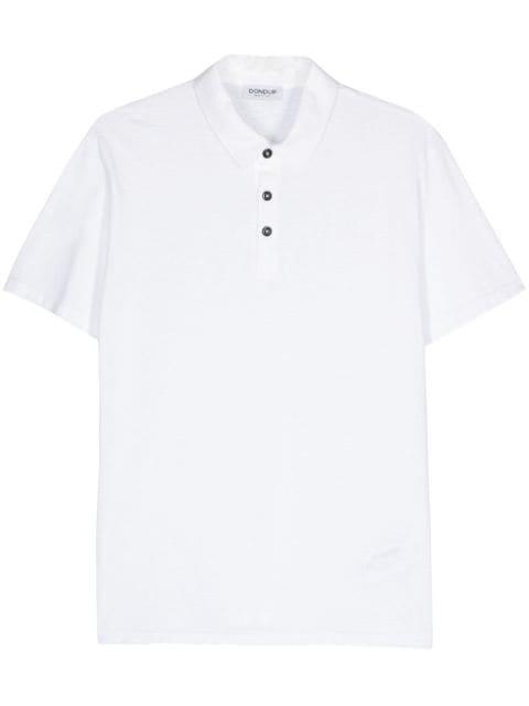 slub-texture cotton polo shirt by DONDUP