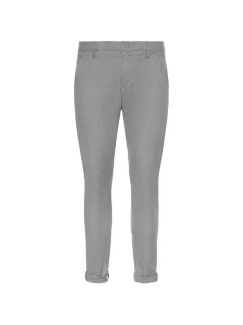 slub-texture turn-up trousers by DONDUP