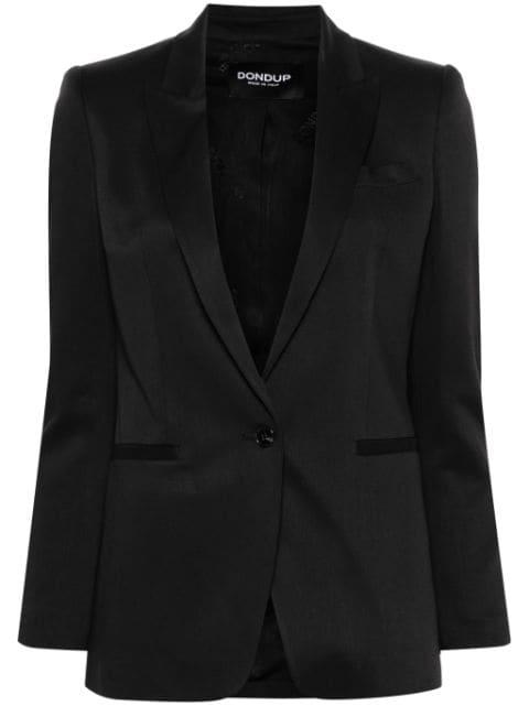 twill cotton-blend blazer by DONDUP