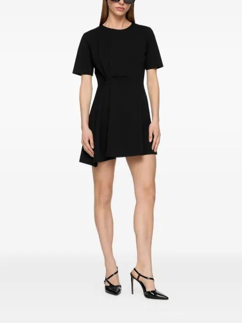 twist-detail short-sleeve mini dress by DONDUP