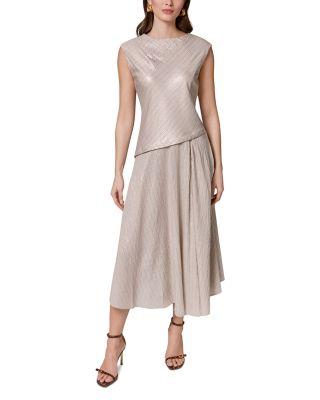 Cap Sleeve Asymmetric Midi Dress by DONNA KARAN NEW YORK