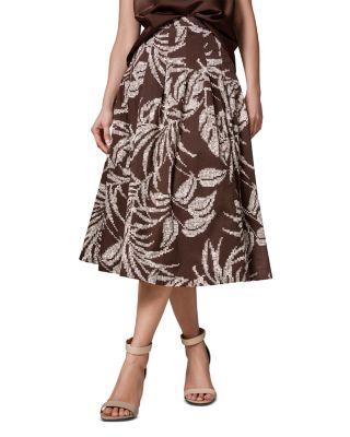Printed Pleated Midi Skirt by DONNA KARAN NEW YORK