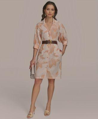 Women's Floral Belted Shirtdress by DONNA KARAN NEW YORK