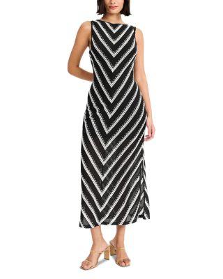 Crochet Sleeveless Midi Dress by DONNA MORGAN