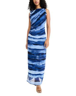 Ruffled Trim Midi Dress by DONNA MORGAN
