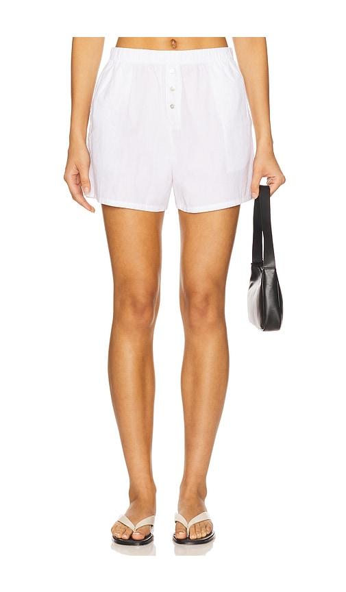 DONNI. Sandwash Boxer Short in White by DONNI.
