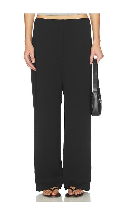 DONNI. The Crepe Simple Pant in Black by DONNI.