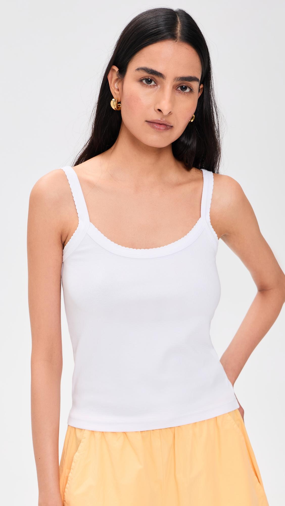 The Baby Rib Scallop Tank by DONNI.
