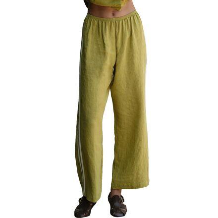 The Linen Crop Racer Stripe Pant by DONNI