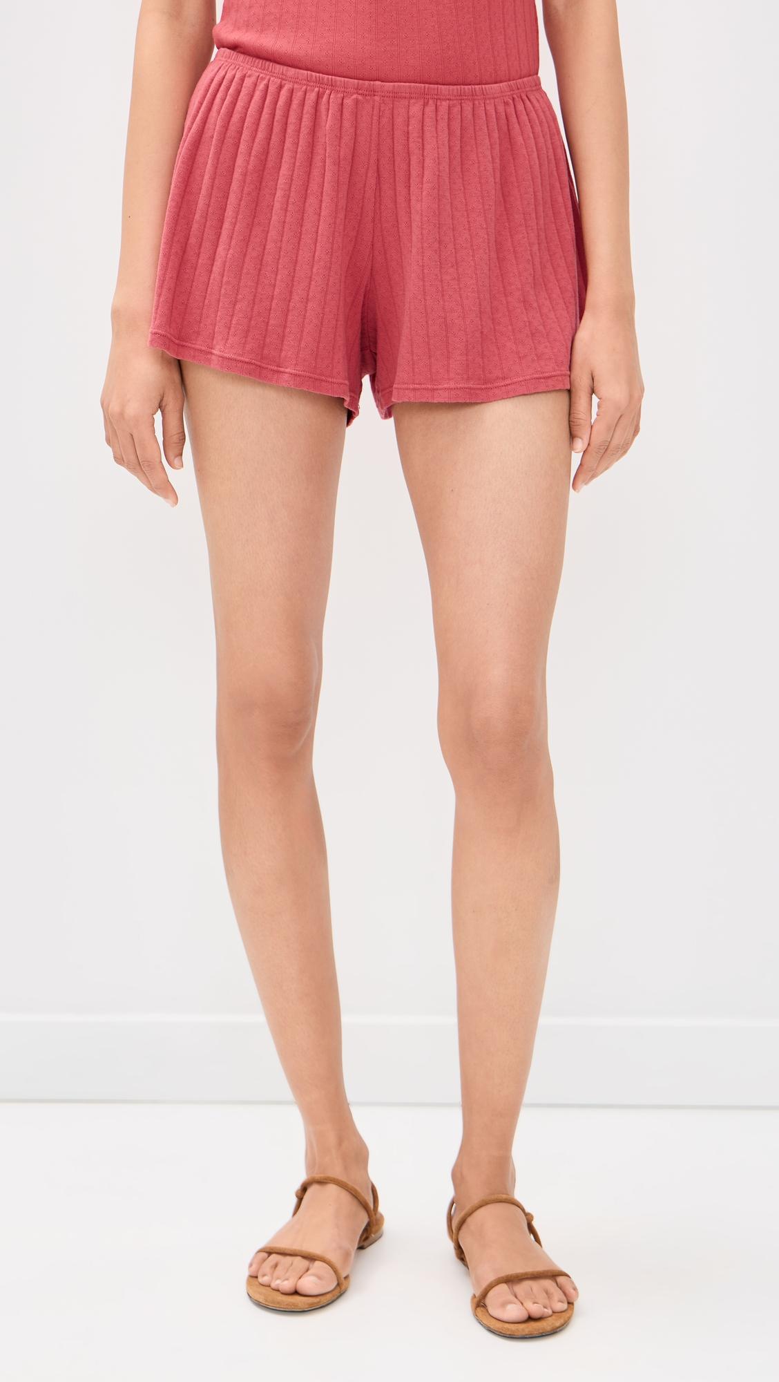 The Pointelle Tap Shorts by DONNI.