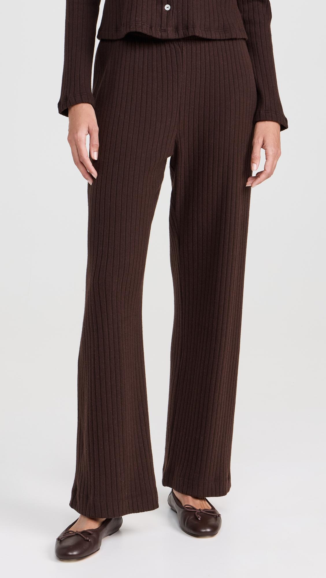 The Sweater Rib Simple Pants by DONNI.