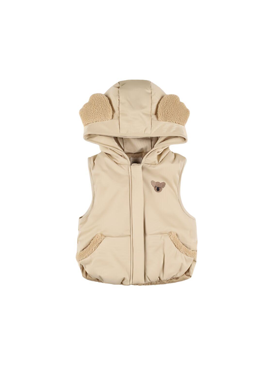 Nylon Puffer Vest W/ Hood by DONSJE