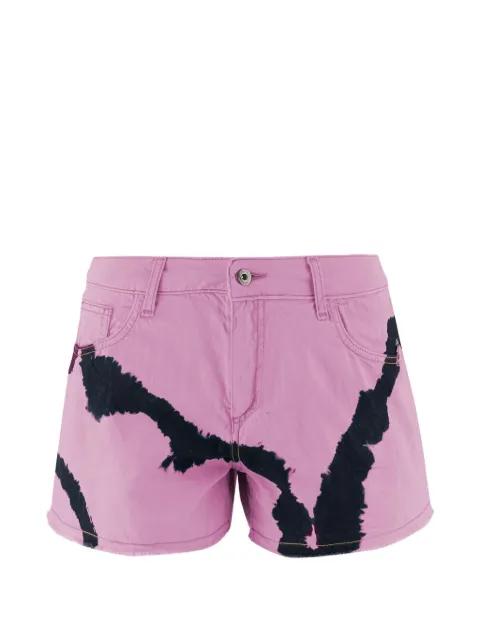 tie-dye denim shorts by DON'T @ ME