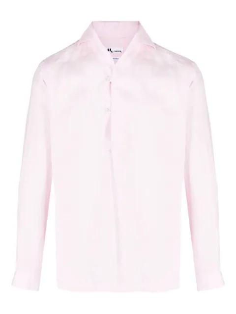 long-sleeve linen shirt by DOPPIAA