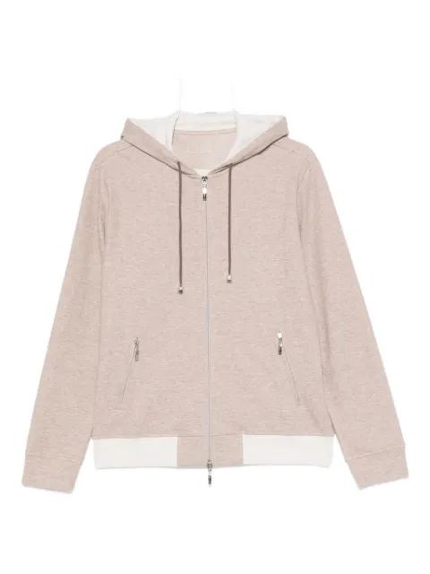 cashmere hoodied cardigan by DORIANI CASHMERE
