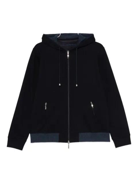 zip-fastening hoodie by DORIANI CASHMERE