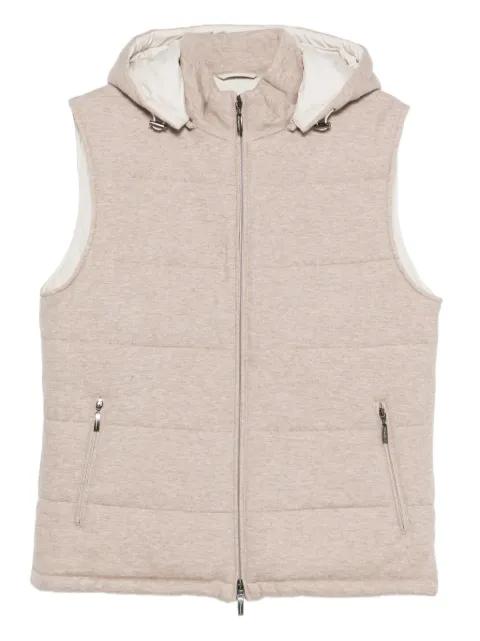 zip-fastening vest by DORIANI CASHMERE