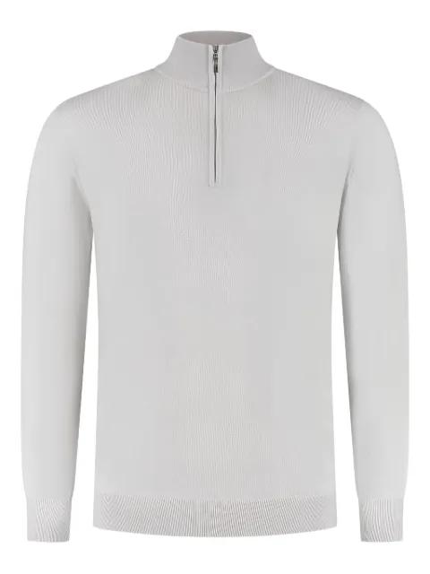 zip-up high-neck sweater by DORIANI CASHMERE