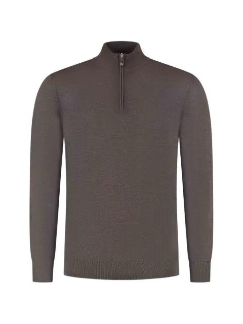 zipped sweater by DORIANI CASHMERE