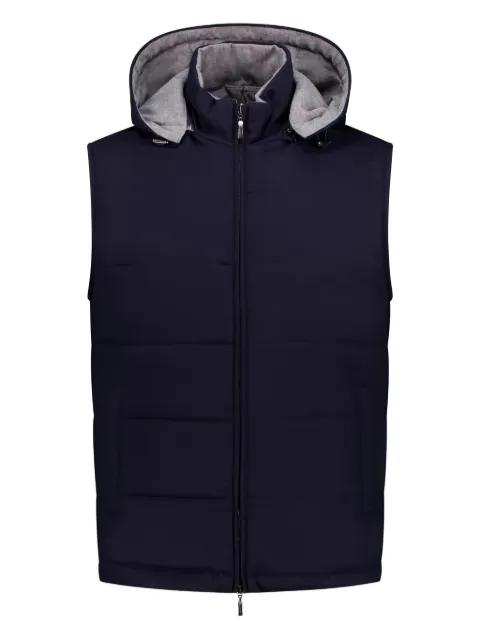 hoodied quilted gilet by DORIANI