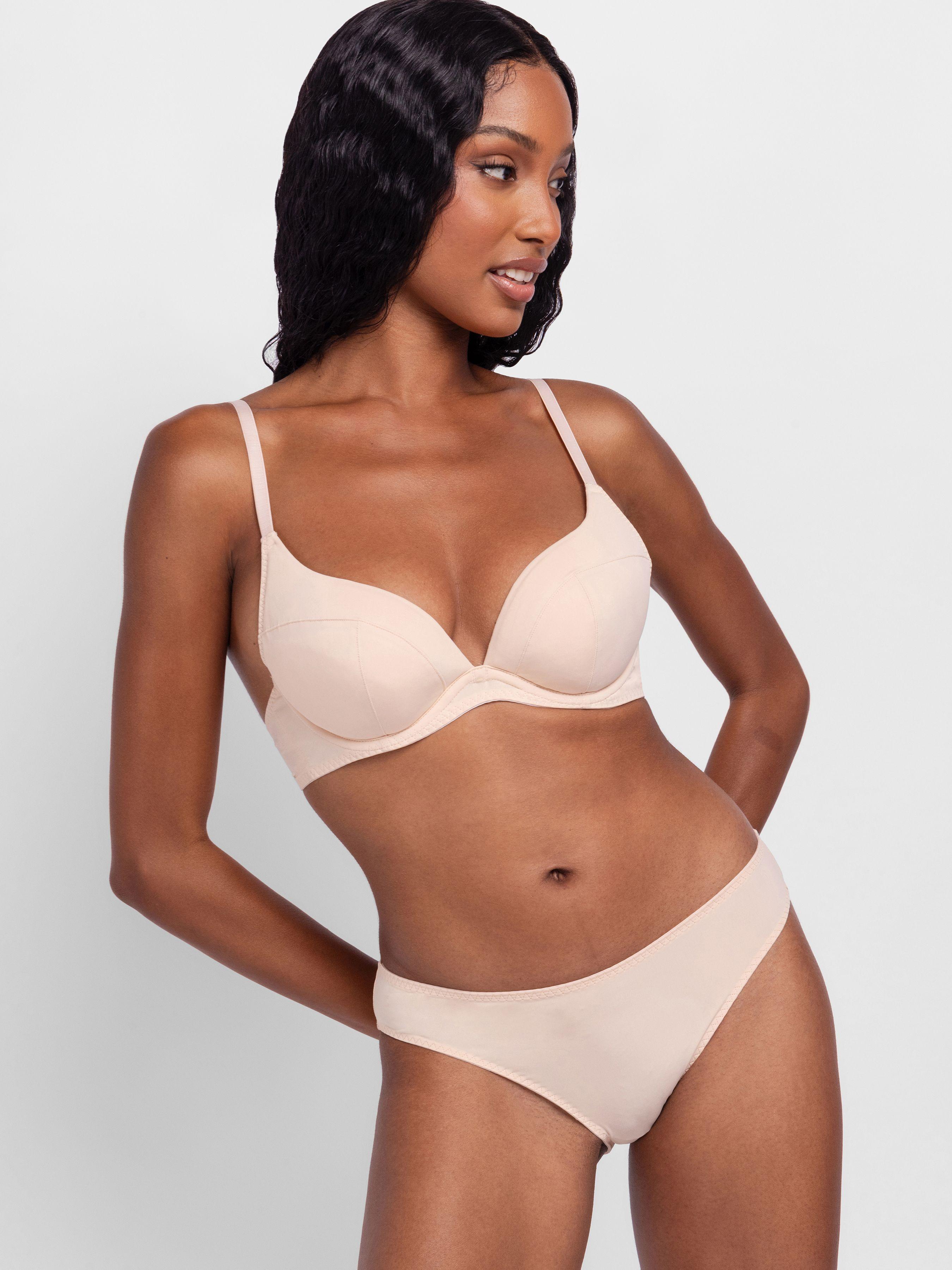 2-Pack Angie Push Up Plunge Black/Beige by DORINA