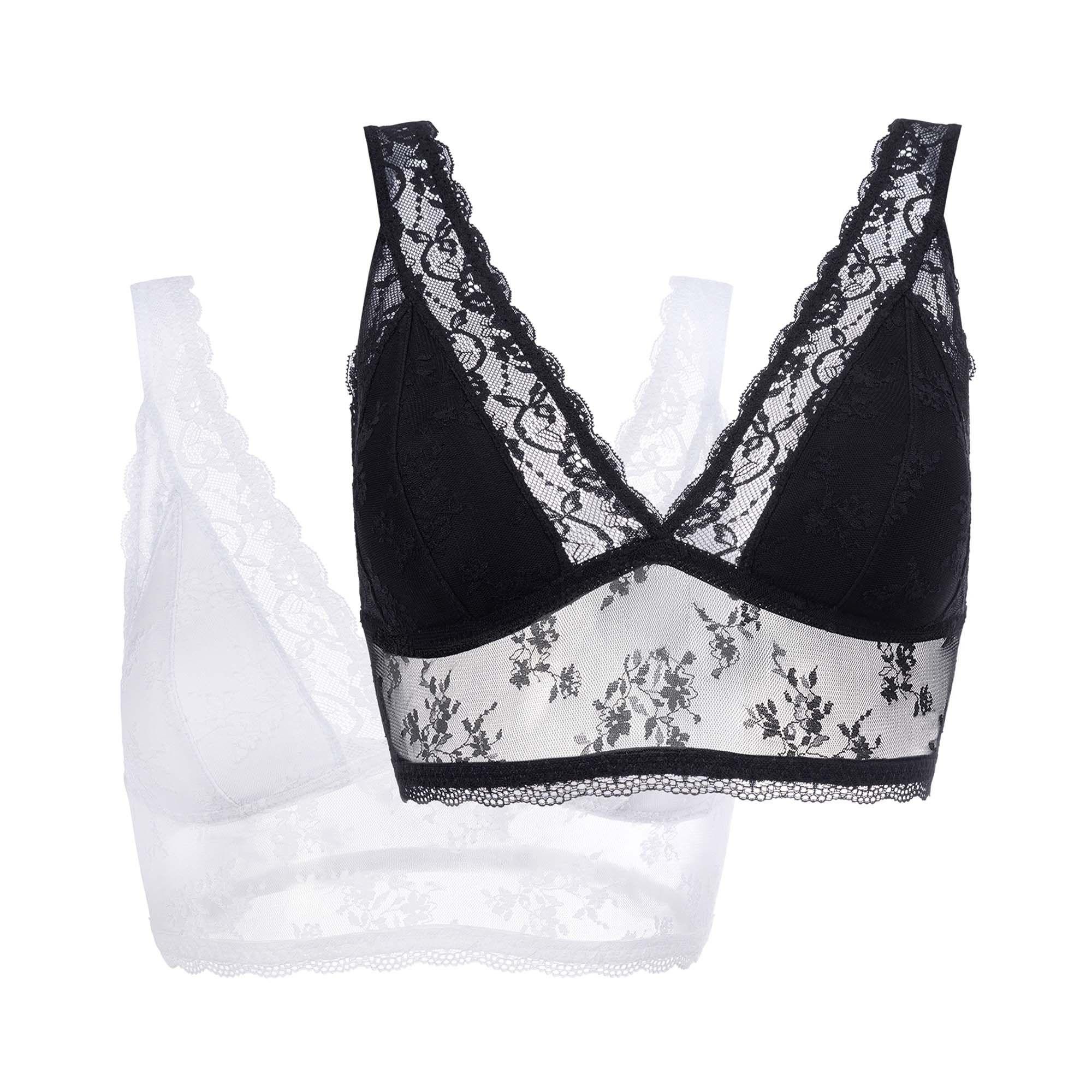 Essential Lace Black Bralette 2 Pack by DORINA