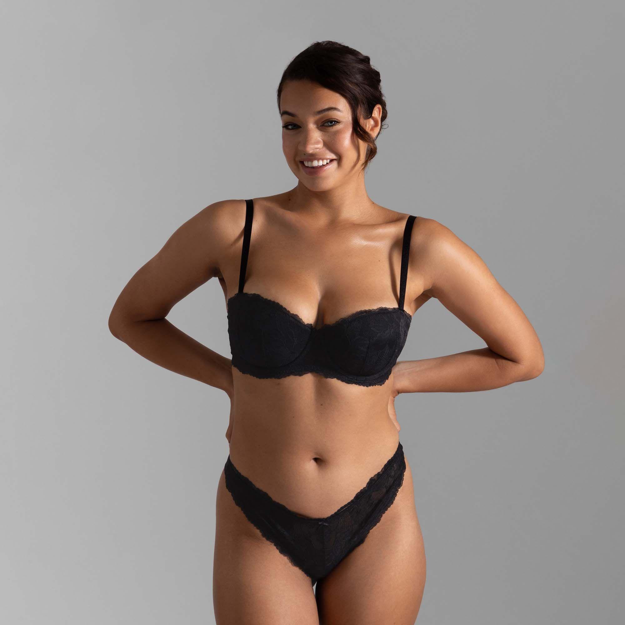 Perfect Lace Black Thong 2 Pack by DORINA