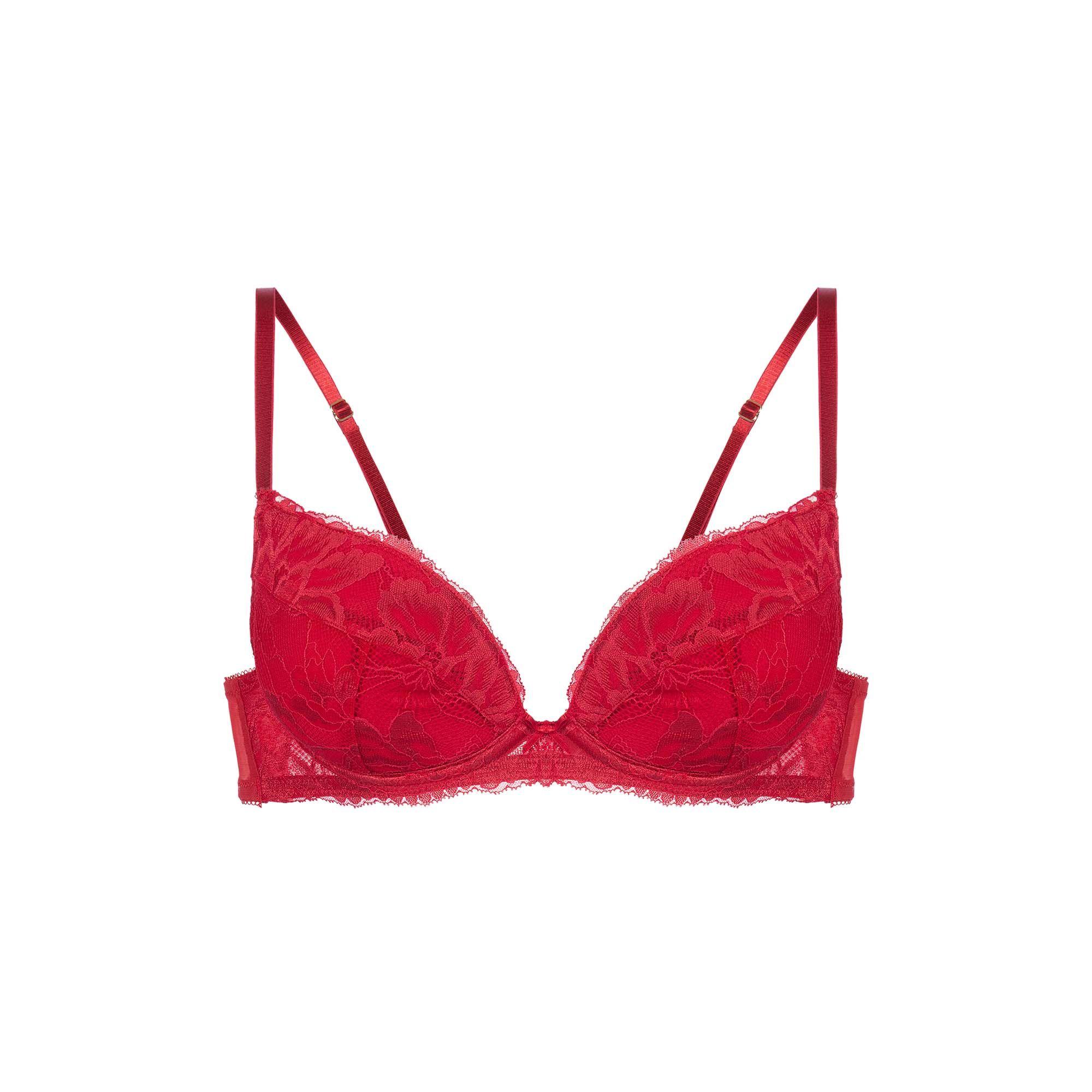 Perfect Lace Red Plunge by DORINA