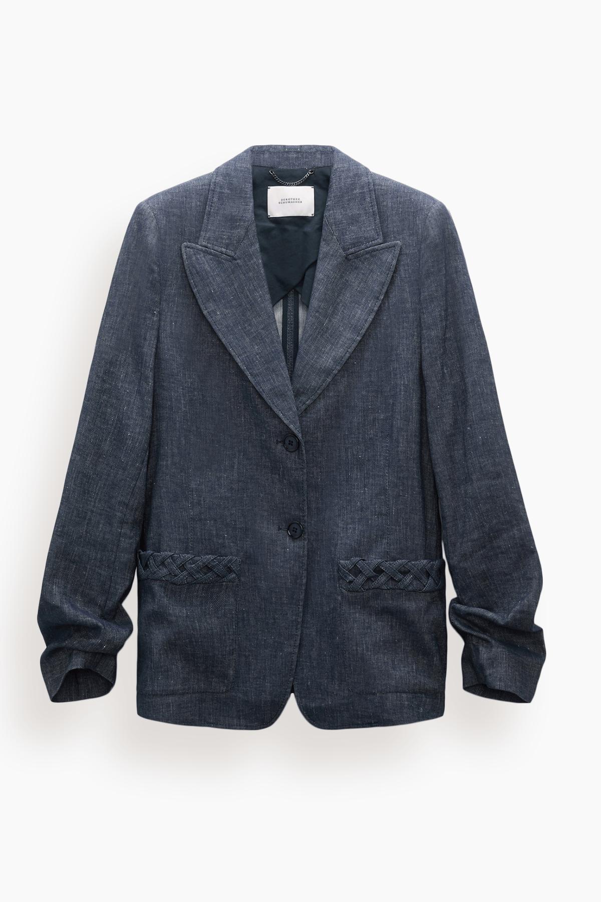 Fluid Denim Jacket in Denim Blue by DOROTHEE SCHUMACHER
