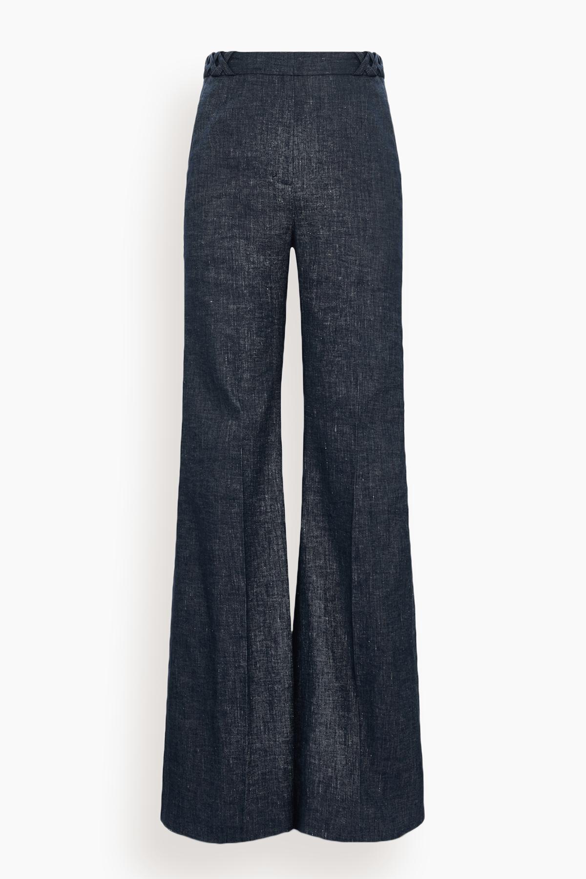 Fluid Denim Pants in Denim Blue by DOROTHEE SCHUMACHER