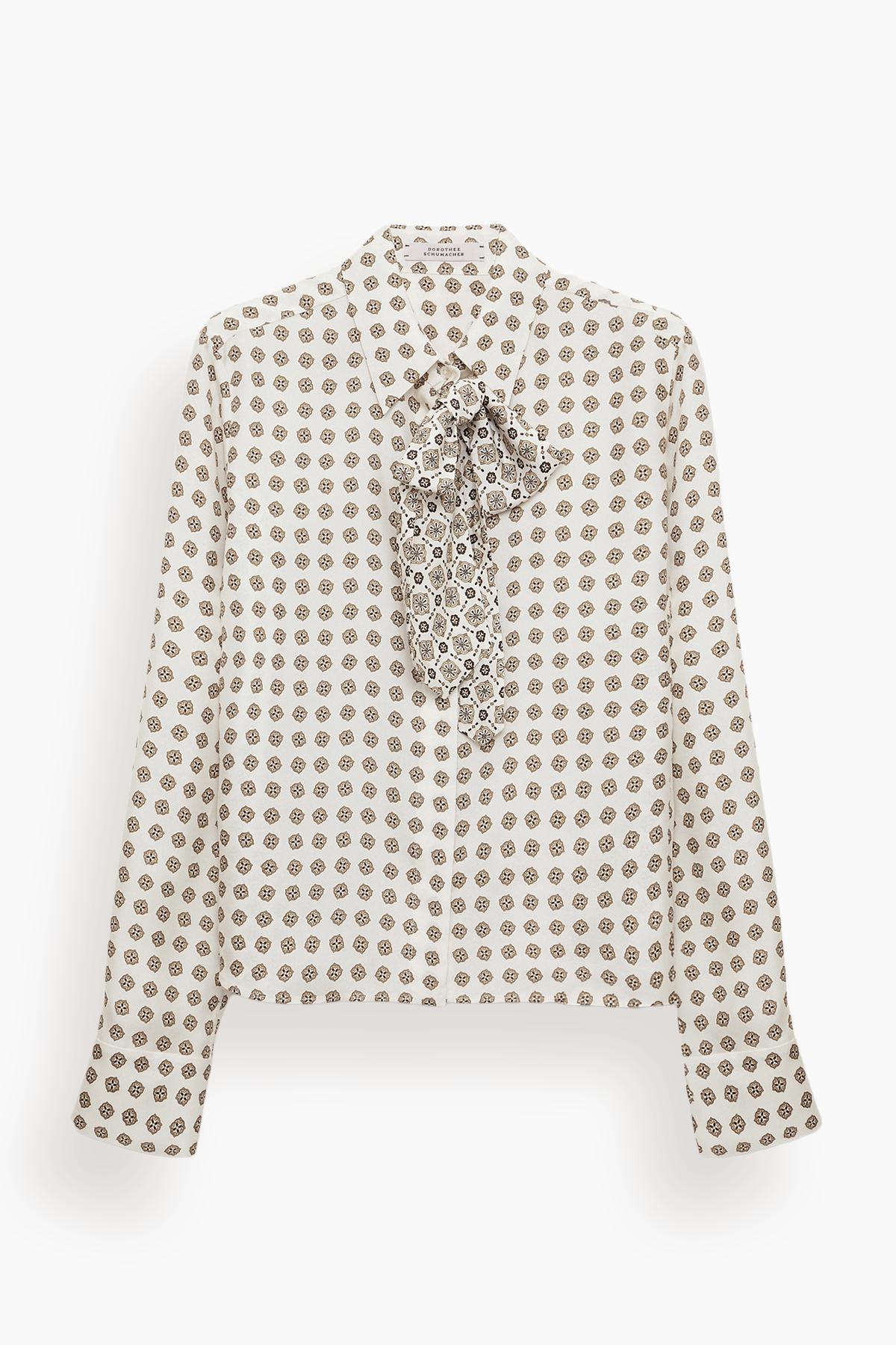 Graphic Dreams Blouse in Creme Mini Tie by DOROTHEE SCHUMACHER