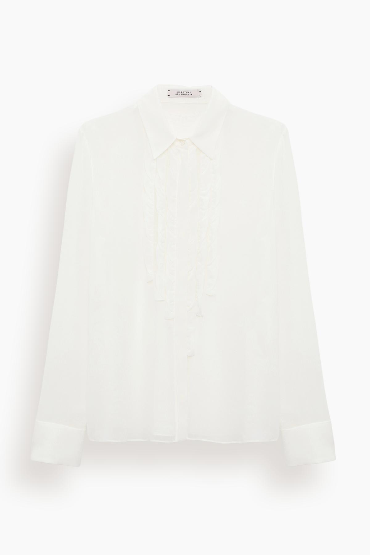 Sheer Twist Blouse in Camellia White by DOROTHEE SCHUMACHER