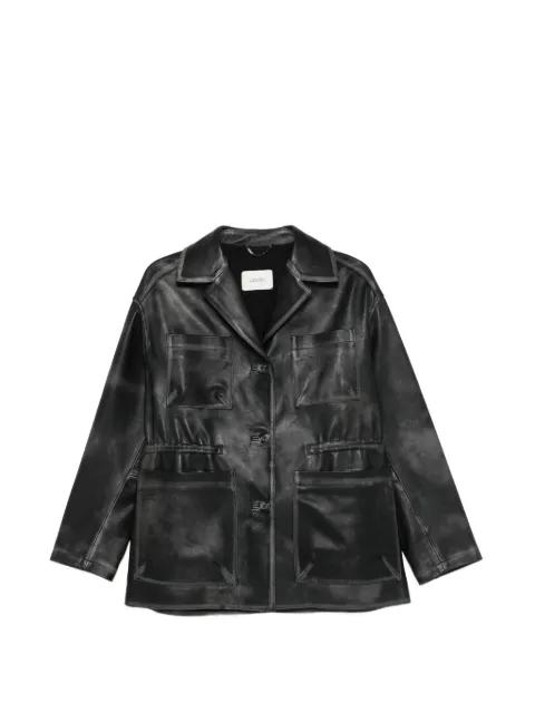 Sleek Statement pocket leather jacket by DOROTHEE SCHUMACHER