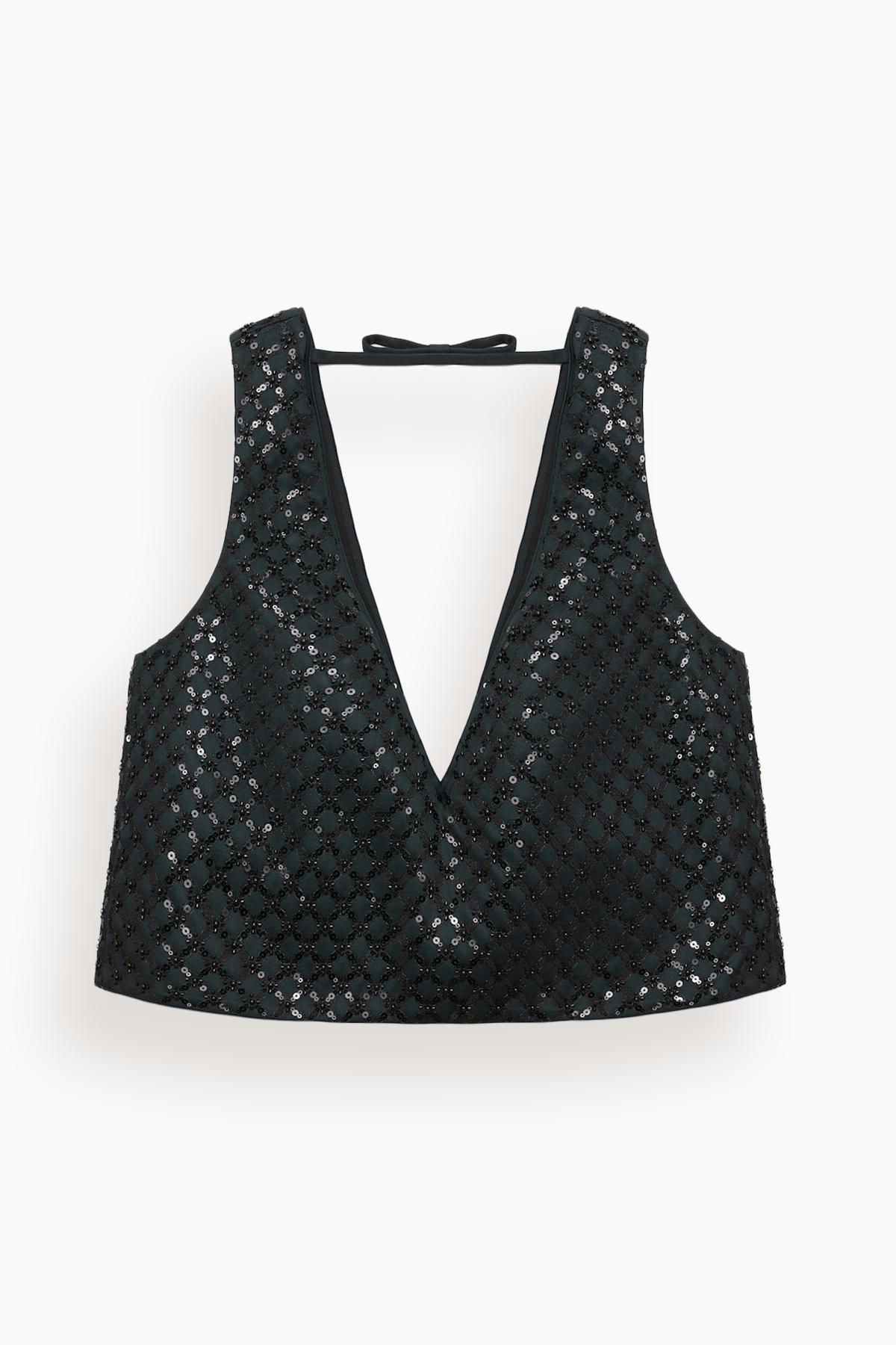 Sparkling Statement Top in Graphite by DOROTHEE SCHUMACHER