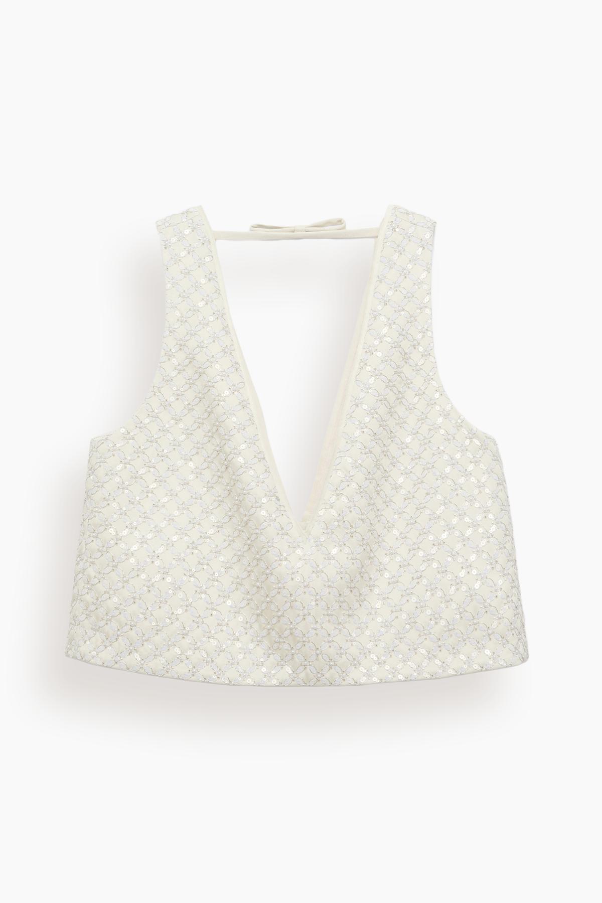 Sparkling Statement Top in Pearl by DOROTHEE SCHUMACHER
