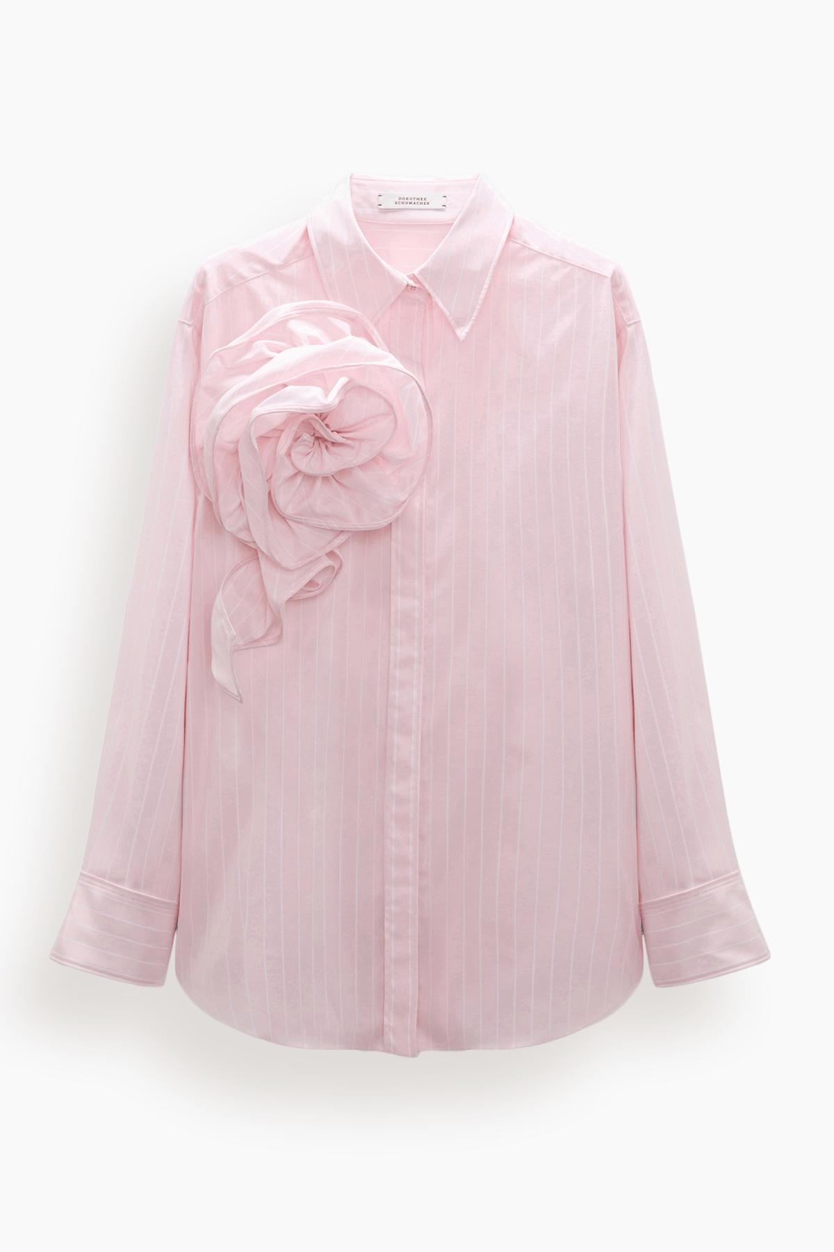 Striped Power Blouse in Rose White by DOROTHEE SCHUMACHER