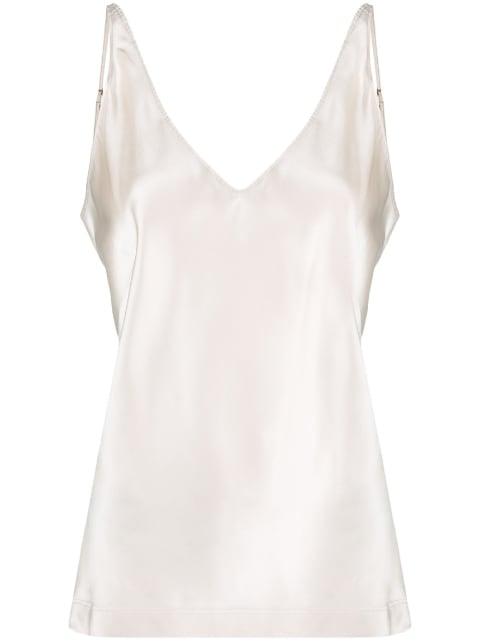 V-neck satin camisole by DOROTHEE SCHUMACHER