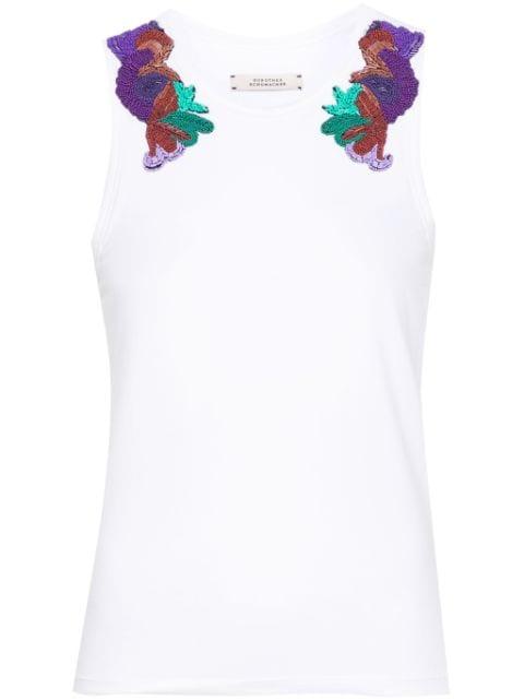 bead-embroidered tank top by DOROTHEE SCHUMACHER