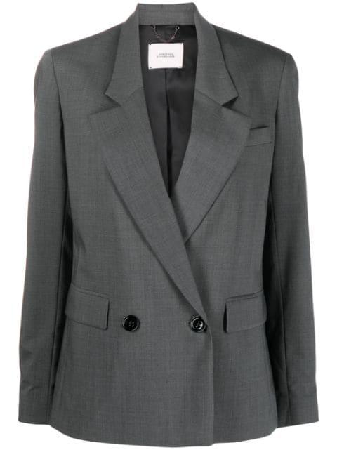 double-breasted virgin wool-blend blazer by DOROTHEE SCHUMACHER