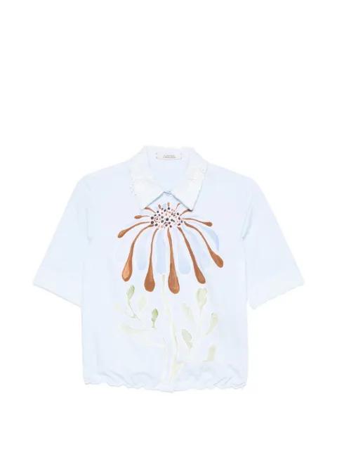 floral-print embroidered-collar shirt by DOROTHEE SCHUMACHER