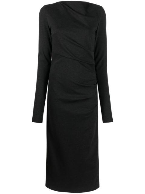 gathered cut-out midi dress by DOROTHEE SCHUMACHER