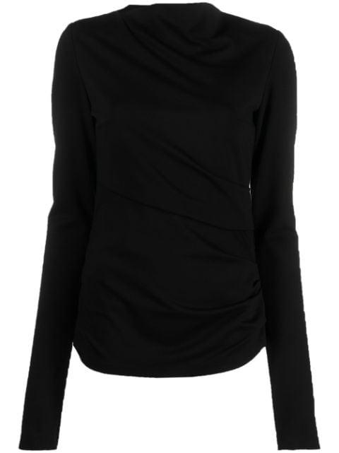 ruched-detail long-sleeve top by DOROTHEE SCHUMACHER