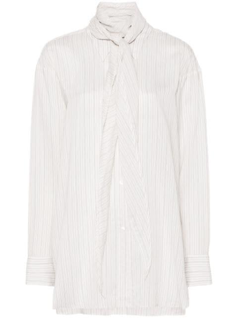 scarf-detail striped blouse by DOROTHEE SCHUMACHER