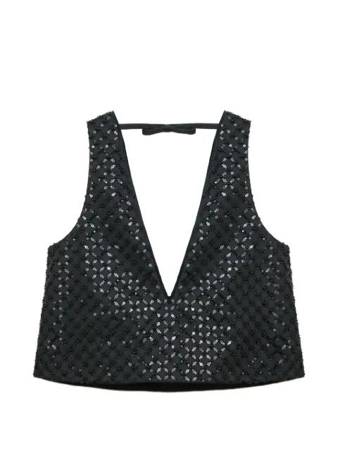 sequined V-neck top by DOROTHEE SCHUMACHER
