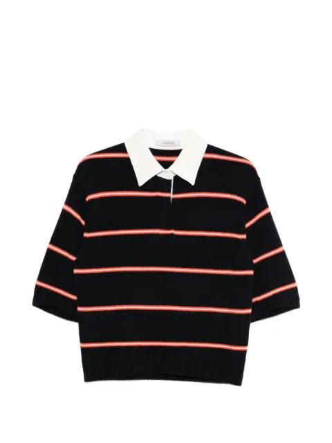 striped collared polo top by DOROTHEE SCHUMACHER