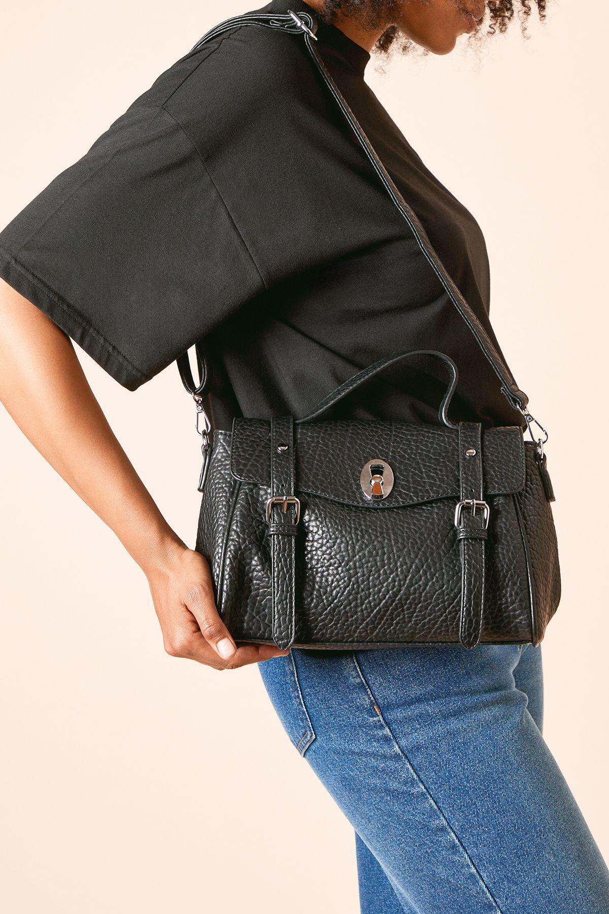 Amsterdam Faux Leather Saddle Bag With Crossbody Strap by DOROTHY PERKINS