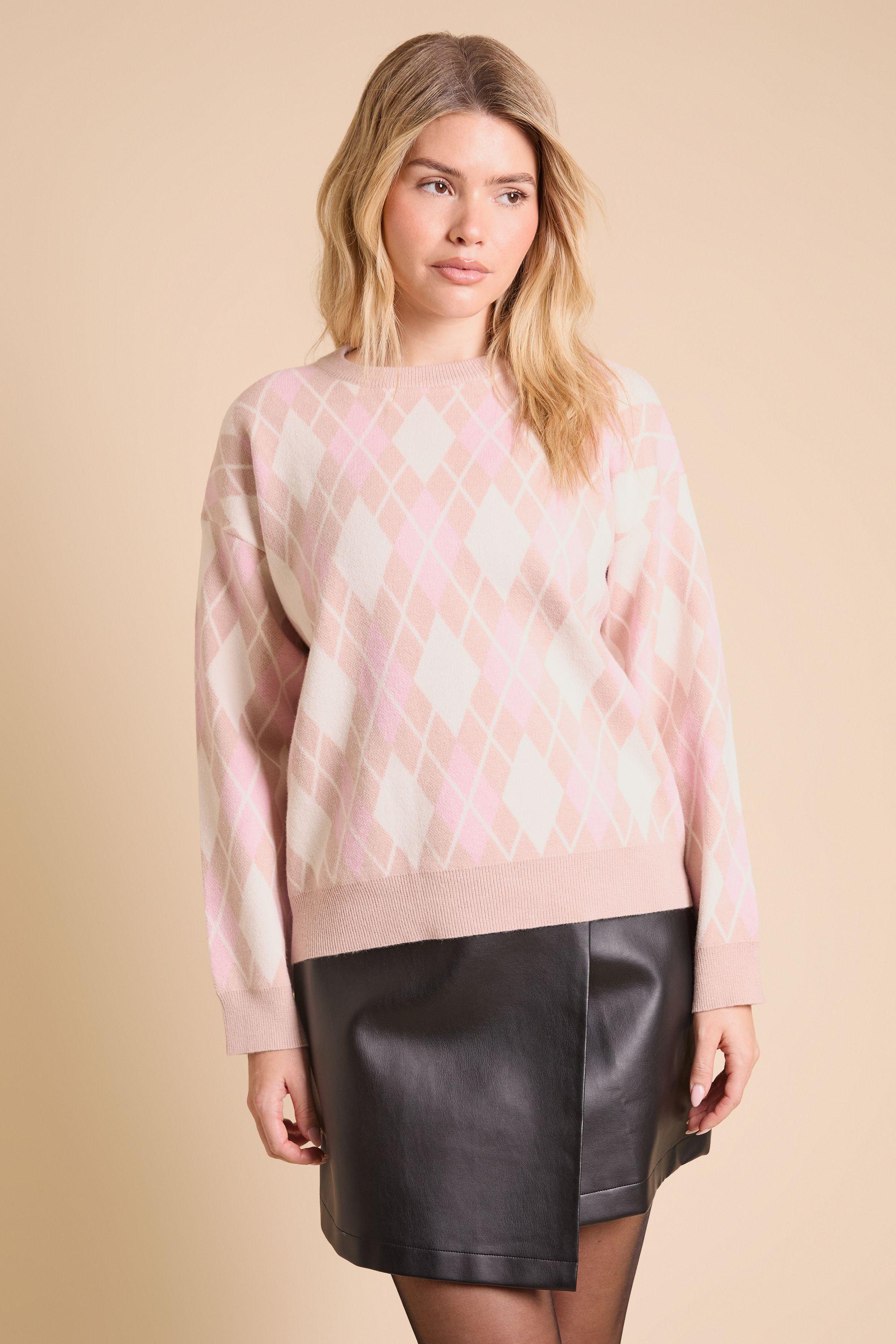 Argyle Fine Knitted Jumper by DOROTHY PERKINS