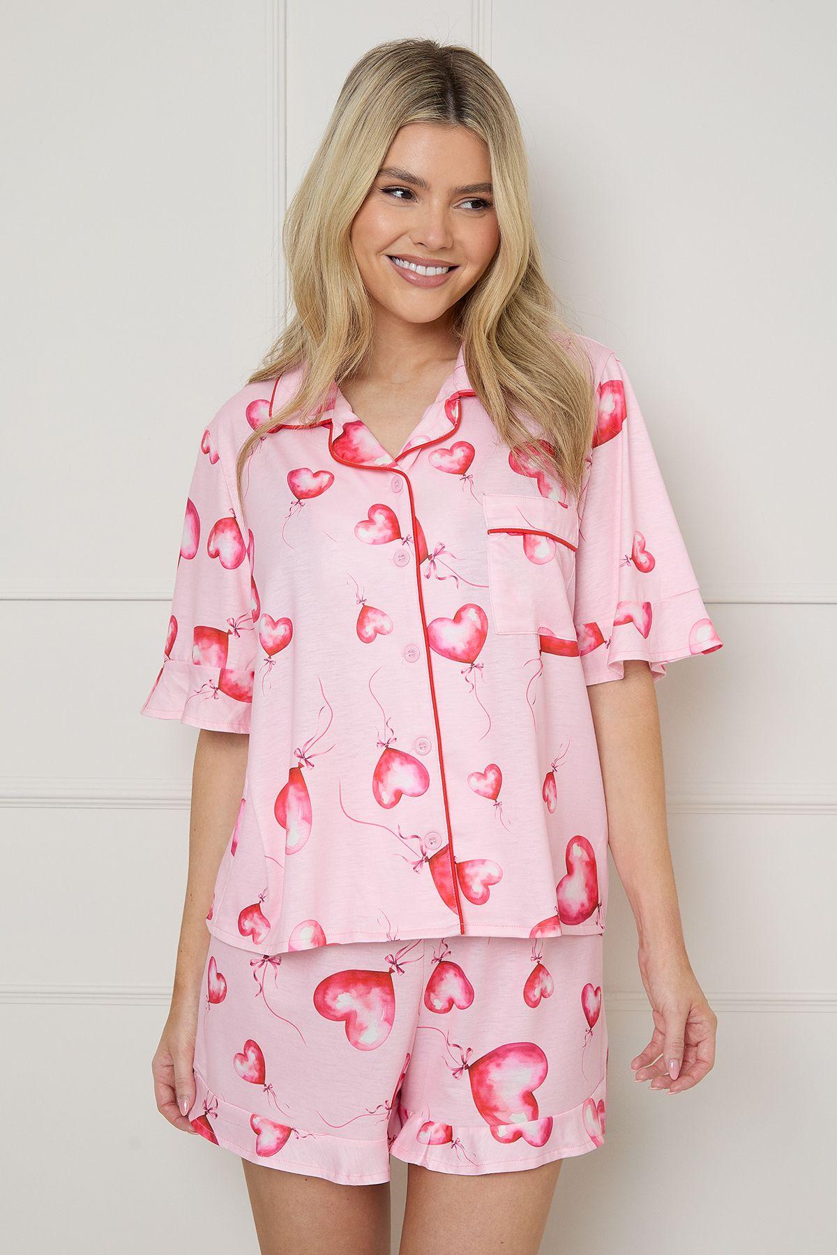 Birthday Balloons Short Sleeve Jersey Pyjama Set by DOROTHY PERKINS